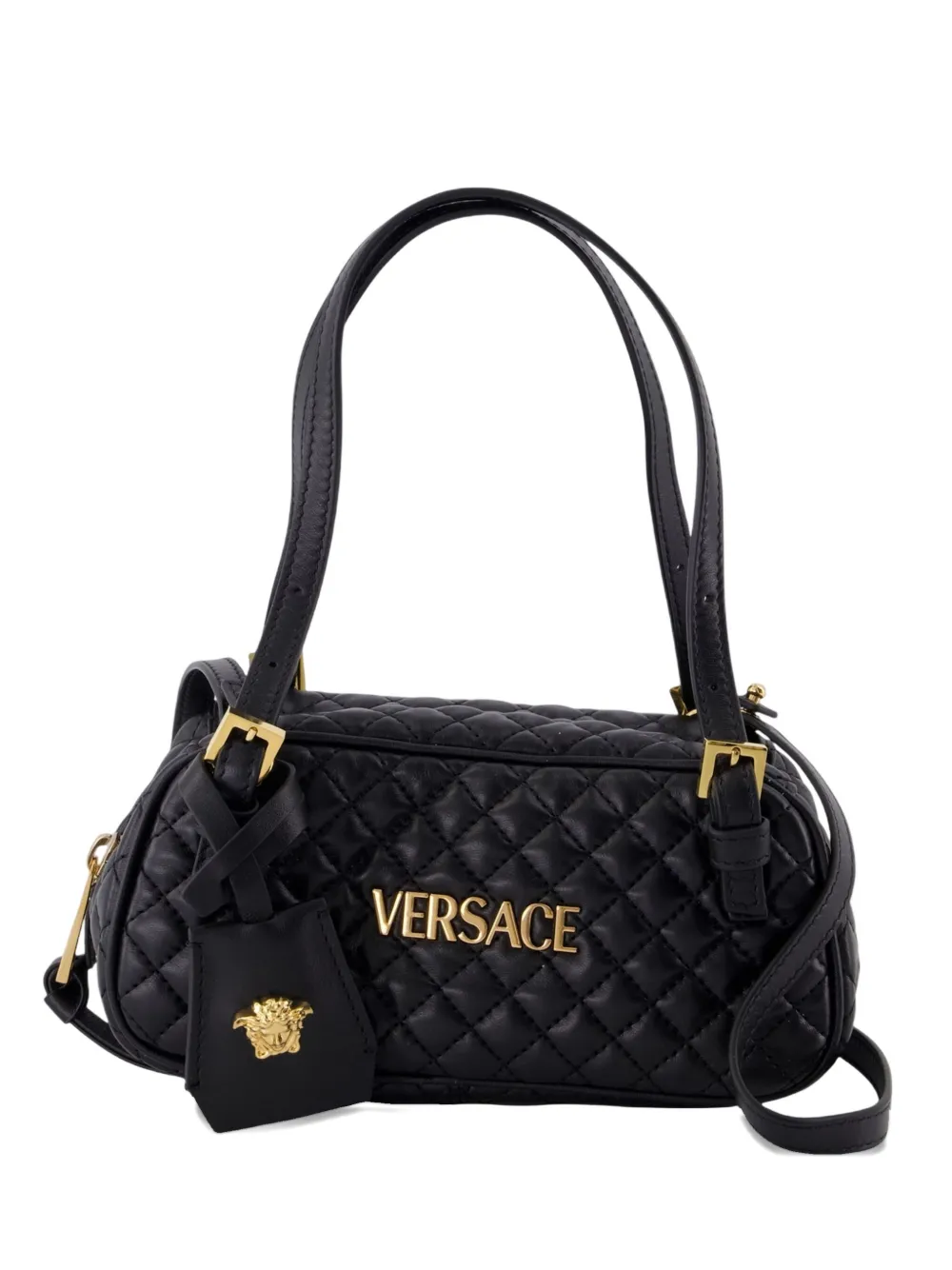 

Маленькая стеганая сумка на плечо VERSACE, черный