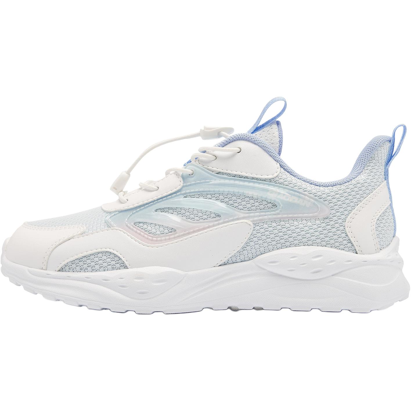 

QIAODAN Прочные дышащие низкие детские кроссовки для повседневной носки, цвет: синий, цвета тюля / белый, цвета Jordan, для подростков