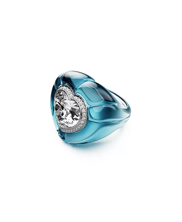 

Коктейльное кольцо Dulcis Heart Swarovski, blue