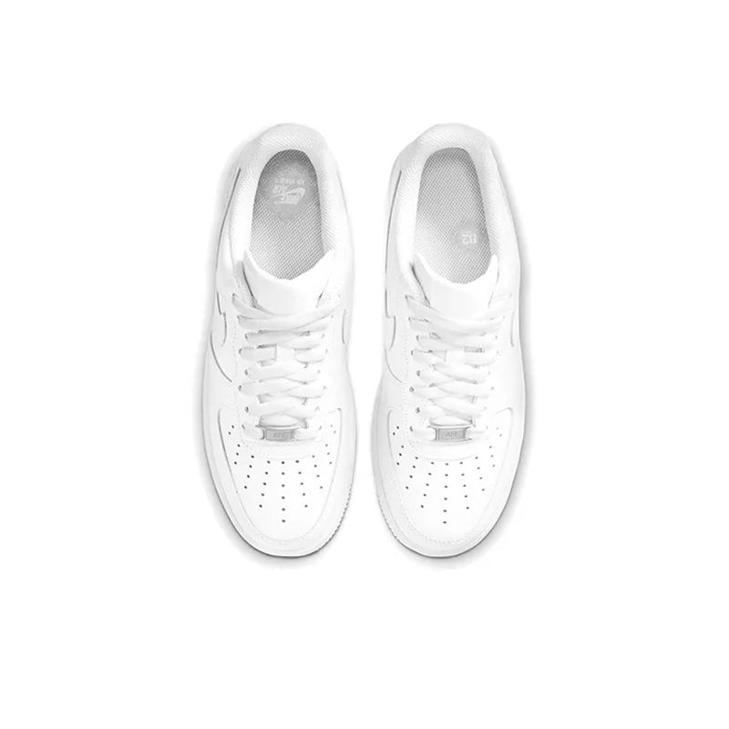 Nike Air Force 1 устойчивые к истиранию дышащие детские скейтбординг кроссовки pure white — фото 3