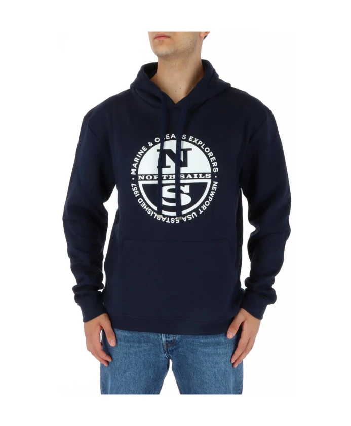 

Синяя толстовка с длинными рукавами и принтом North Sails, синий