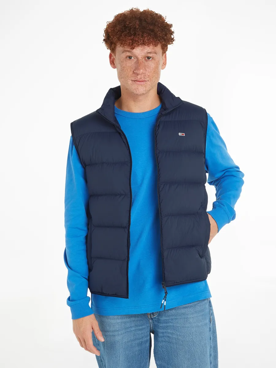 

Пуховик Tommy Jeans "TJM LIGHT DOWN VEST", с воротником стойкой, синий