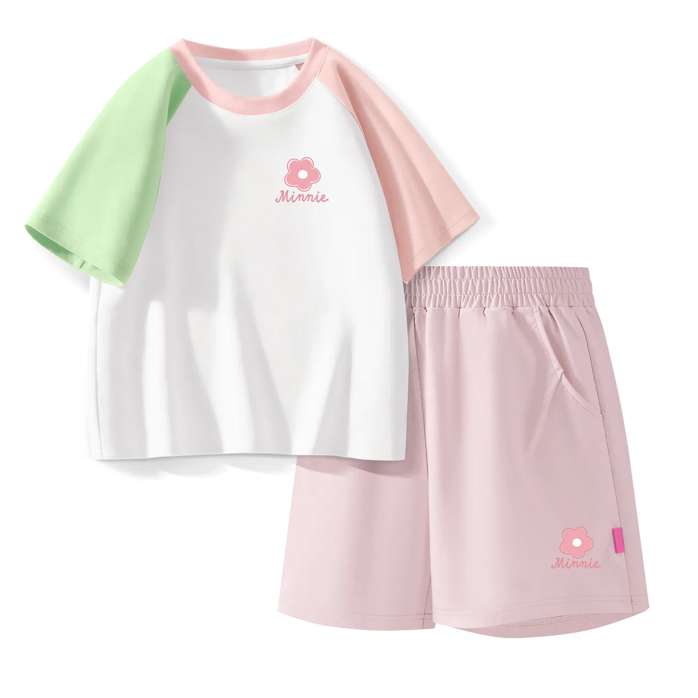 Детский спортивный костюм Casual Sportswear 2 Piece Set Disney, Di F Small Flower K Green Pink+Di F Small Flower K_Bottom Right Milk Gluten Free