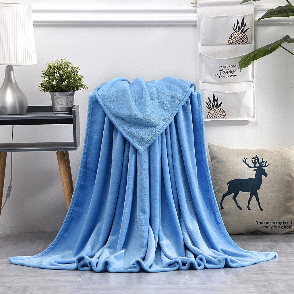 

YingTaiLi 19*27 дюймов Флисовое одеяло Bare Home из микроплюша — полное/королевское одеяло — светло-голубой — легкое мягкое одеяло для кровати, дивана, дивана, кемпинга и путешествий — ультрамягкое теплое одеяло, цвет Sky Blue