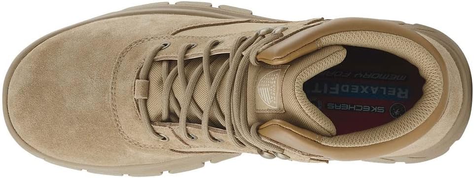 Мужские тактические ботинки Skechers Wascana - Baylan с мягким воротником и защитным носком, Camel — фото 2