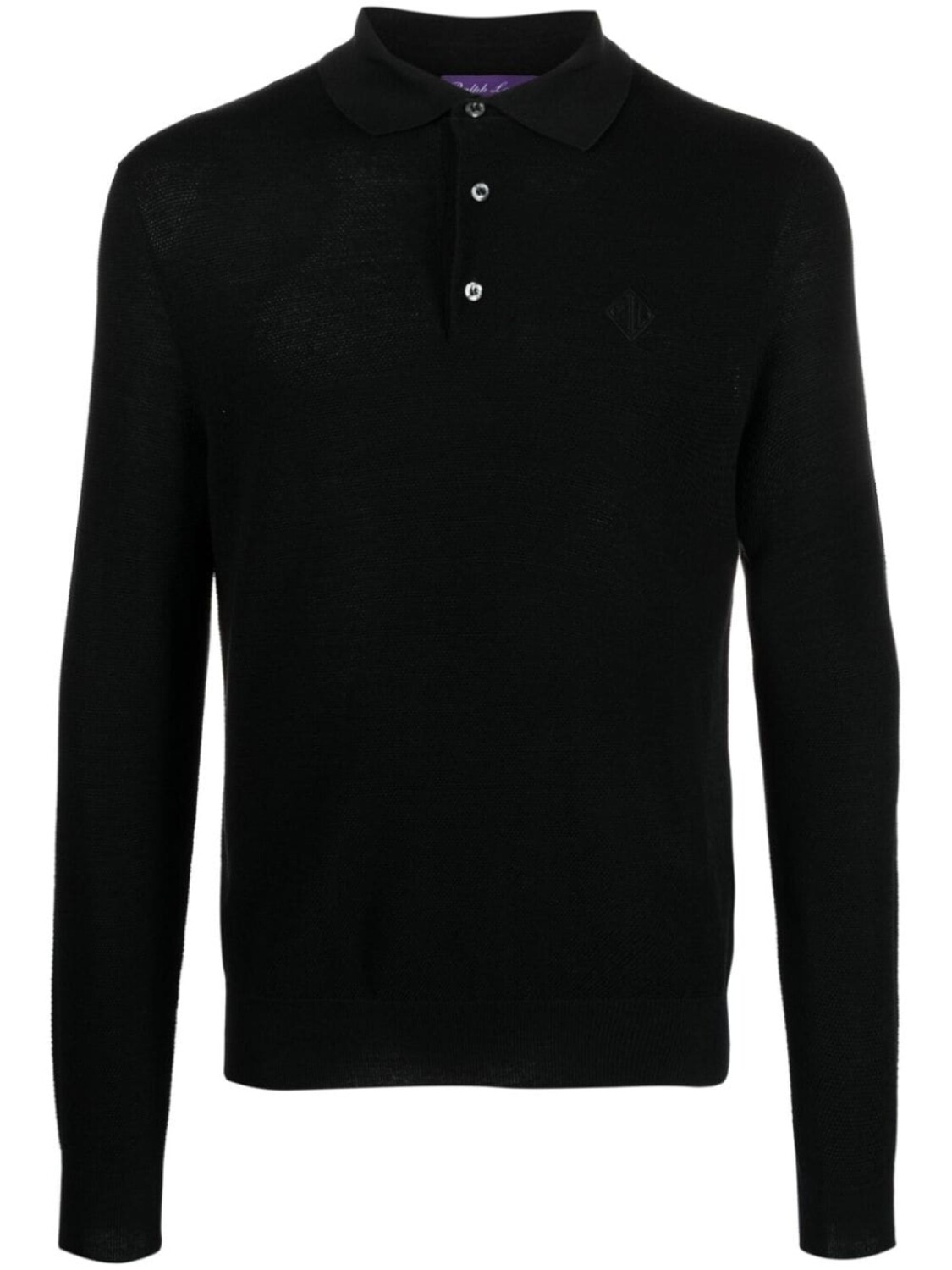 

Ralph Lauren Purple Label logo-embroidered polo jumper, черный