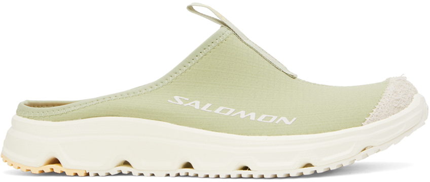 

Зеленые замшевые тапочки RX Slide 3.0 Salomon, Tea/Alfalfa/Golden fleece