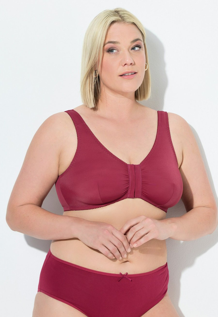 

Бюстгальтер Ulla Popken VORDERVERSCHLUSS GEPOLSTERTE BREITE TRÄGER KEIN EINSCHNEIDEN, Dark Red/Red