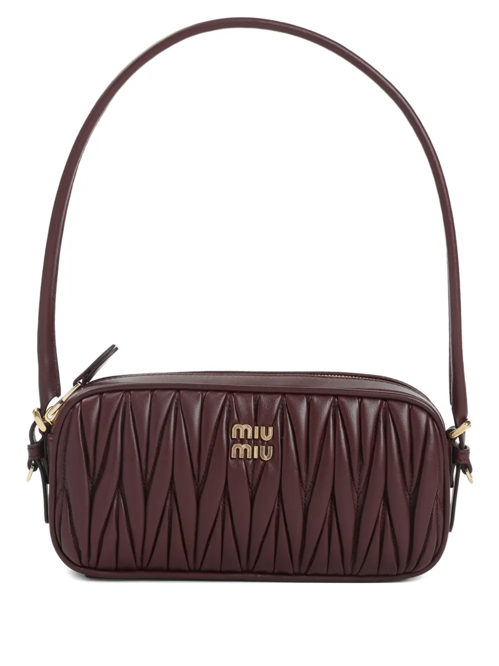 

Стеганая кожаная сумка на плечо MIU MIU, коричневый