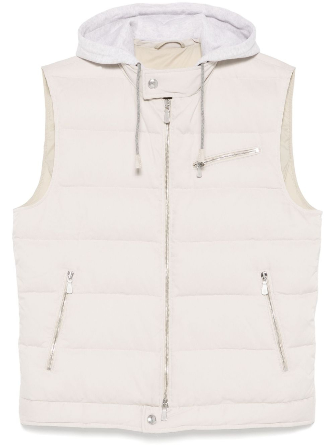 

Eleventy жилет с капюшоном, нейтральный цвет