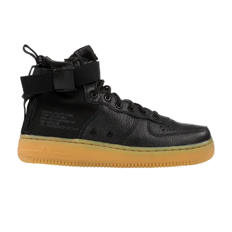 

Кроссовки Nike SF Air Force 1 Mid GS 'Black Gum', черный