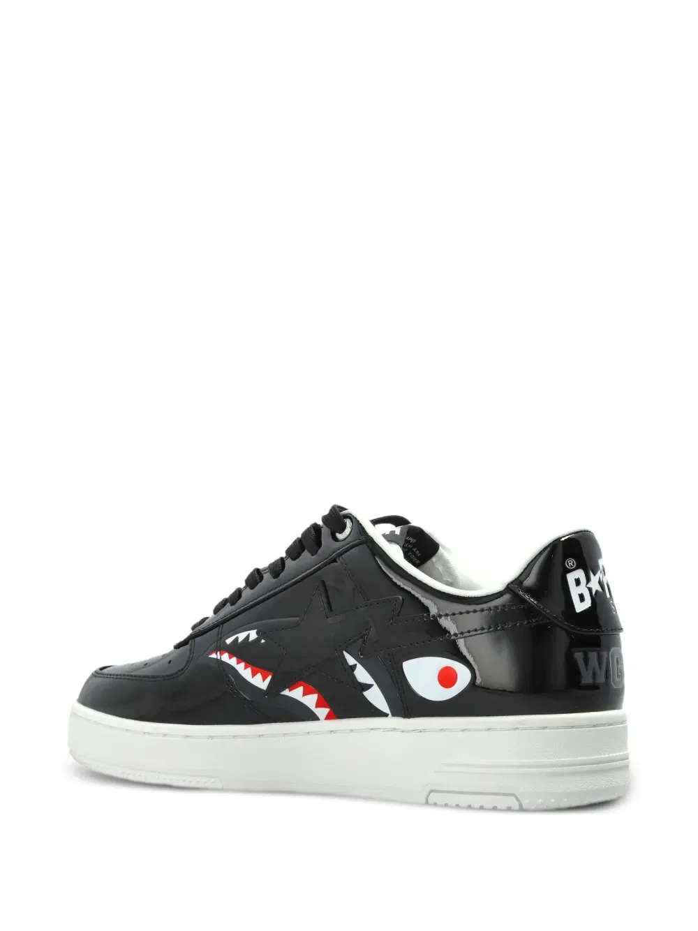 Кожаные кроссовки Shark Star A Bathing Ape, черный — фото 4