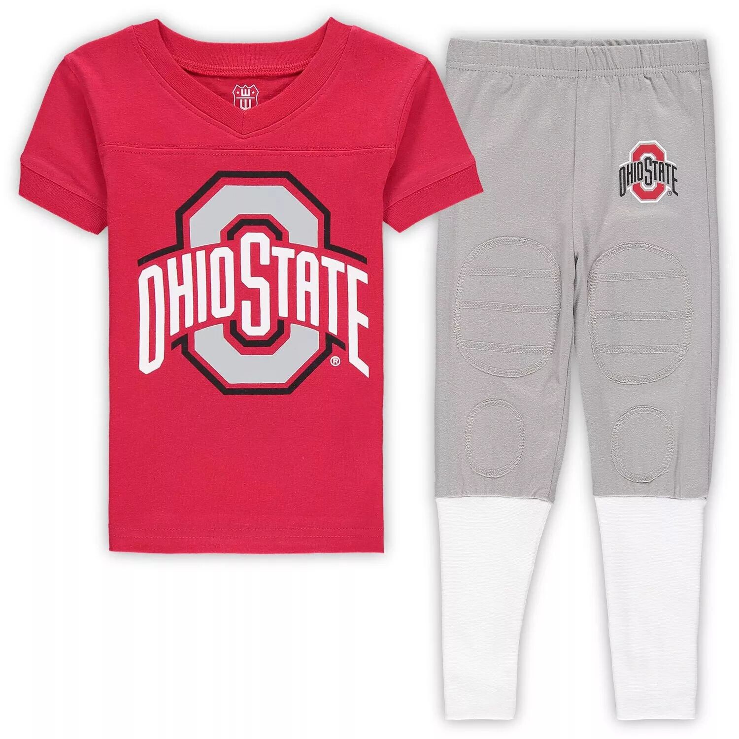 

Футбольный пижамный комплект Wes & Willy Scarlet Ohio State Buckeyes для дошкольников Unbranded