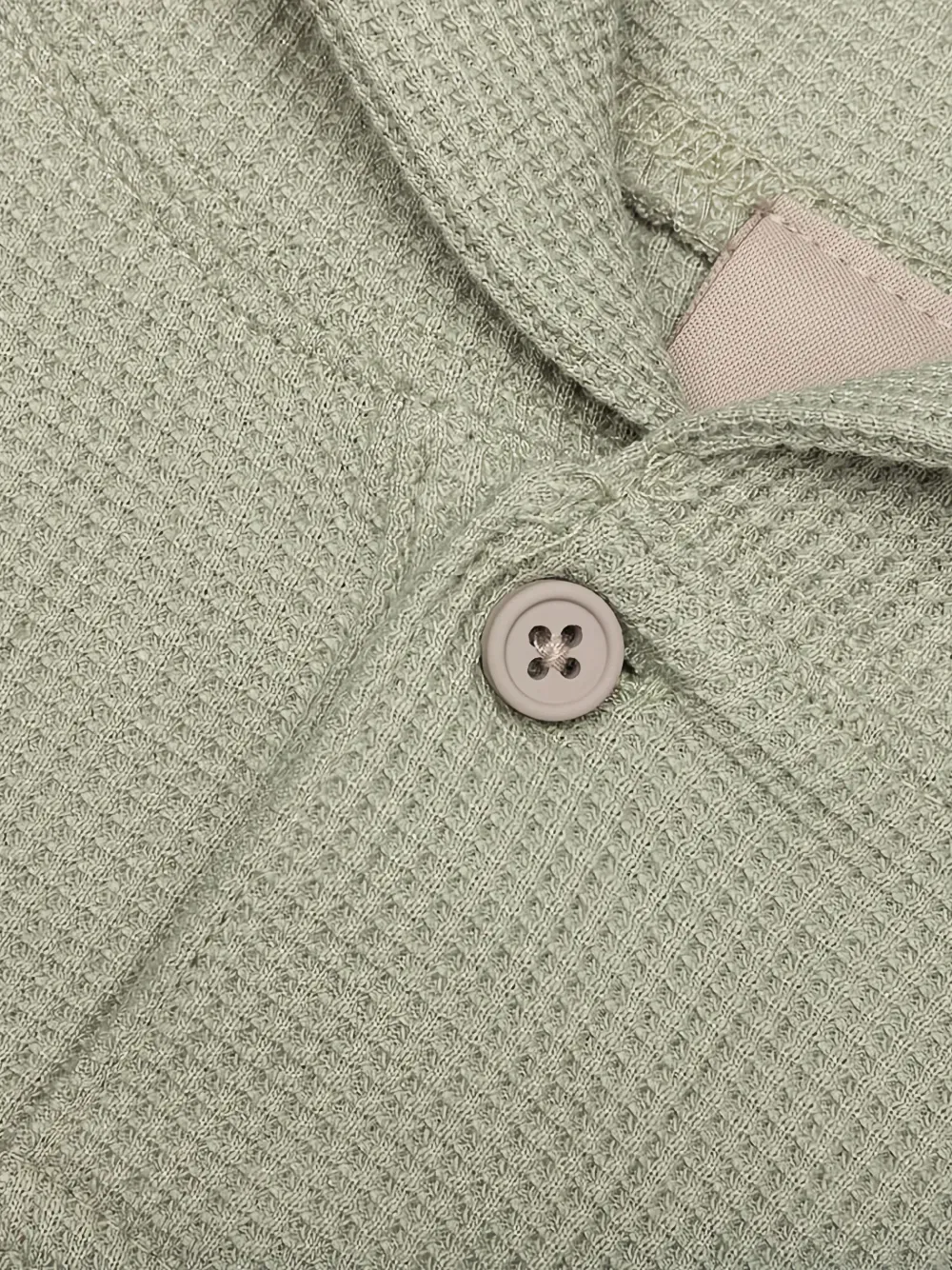 Худи-поло с вафельной текстурой Fear Of God Essentials Kids, зеленый — фото 3
