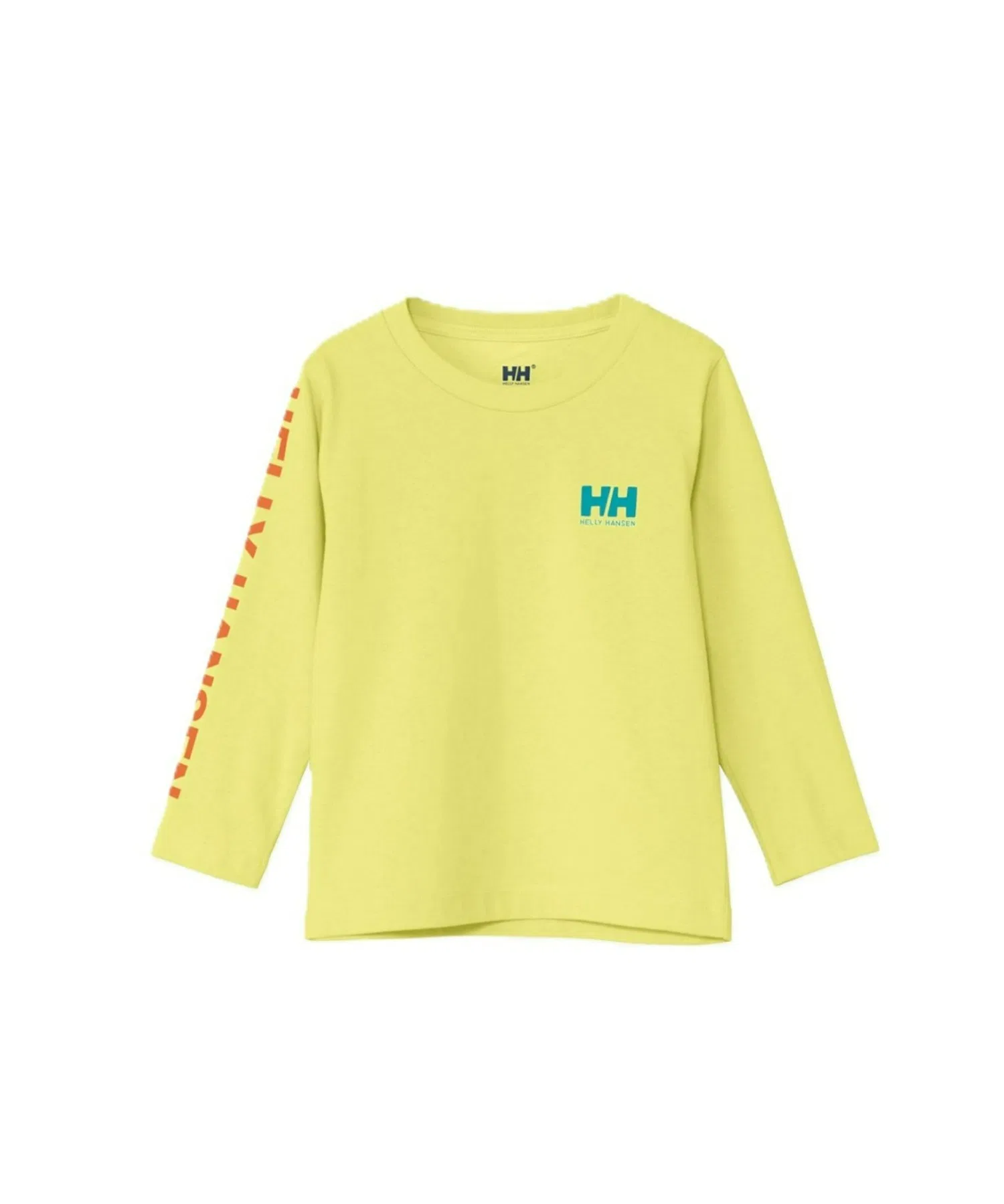 Детская футболка с логотипом HELLY HANSEN лаймового цвета