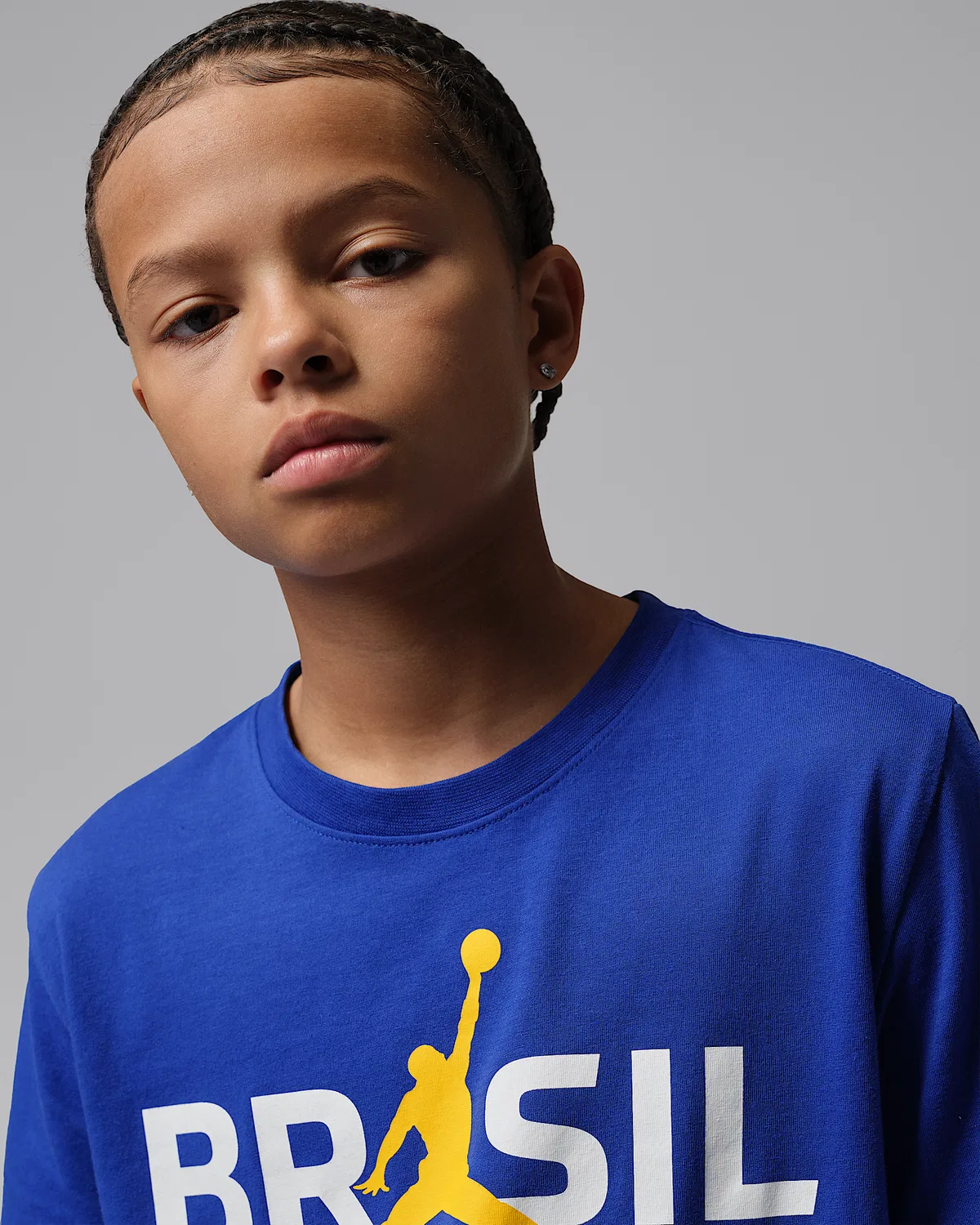 Детская футболка Jordan '85 Logo P6, Blue/White/Yellow/Yellow — фото 3