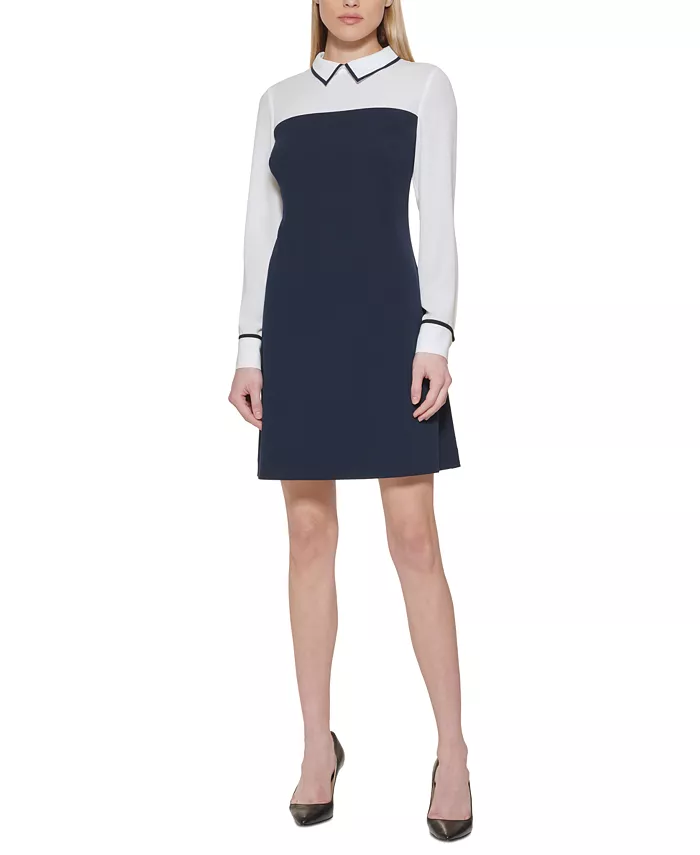 

Женское платье-футляр с воротником Tommy Hilfiger, синий