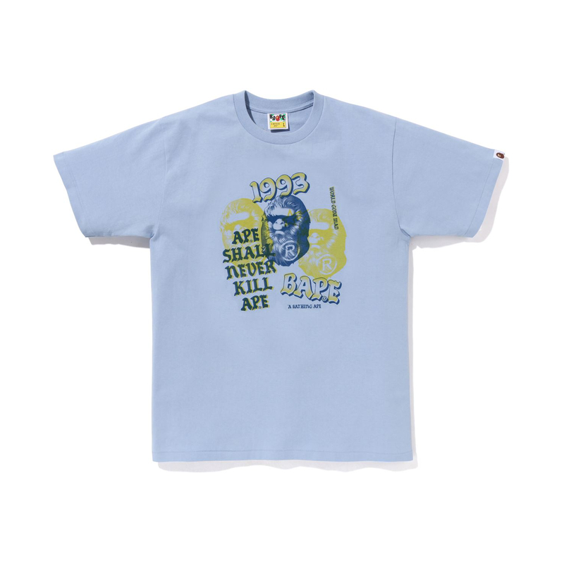 

Футболка Bape Pigment Three Ape Head Tee A BATHING APE, белая WHX