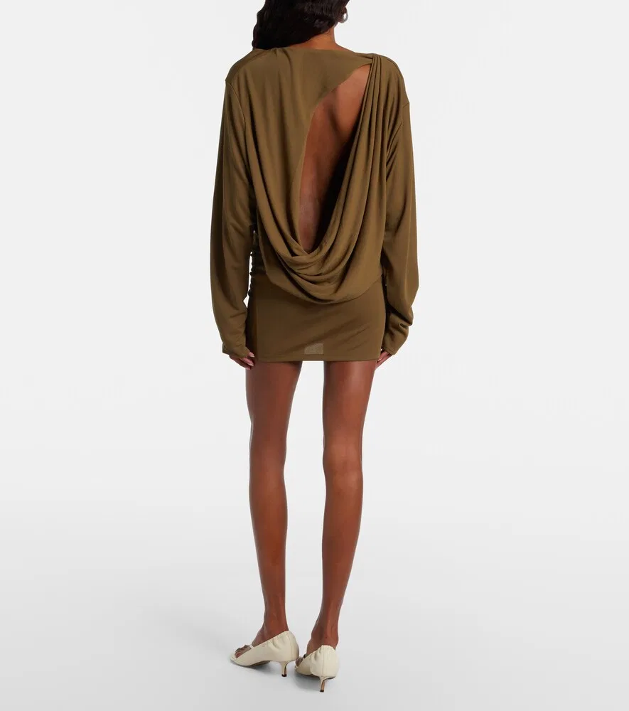 Мини-платье из трикотажа «Мистраль» Jacquemus, зеленый — фото 3