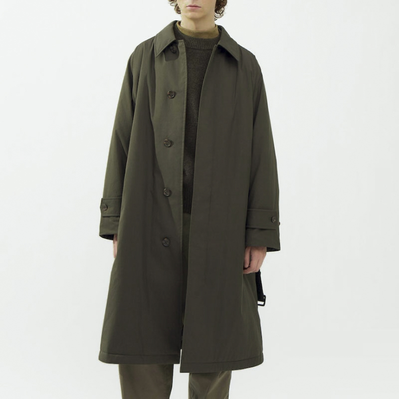FW23 U Series Тренч Unisex Темно-оливковый UNIQLO — фото 4