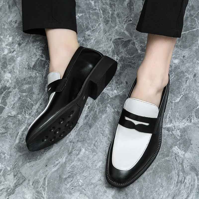 Лоферы кожаные Loafers Casual Business Fashion Pointed Comfy, черный UOPYNE — фото 2