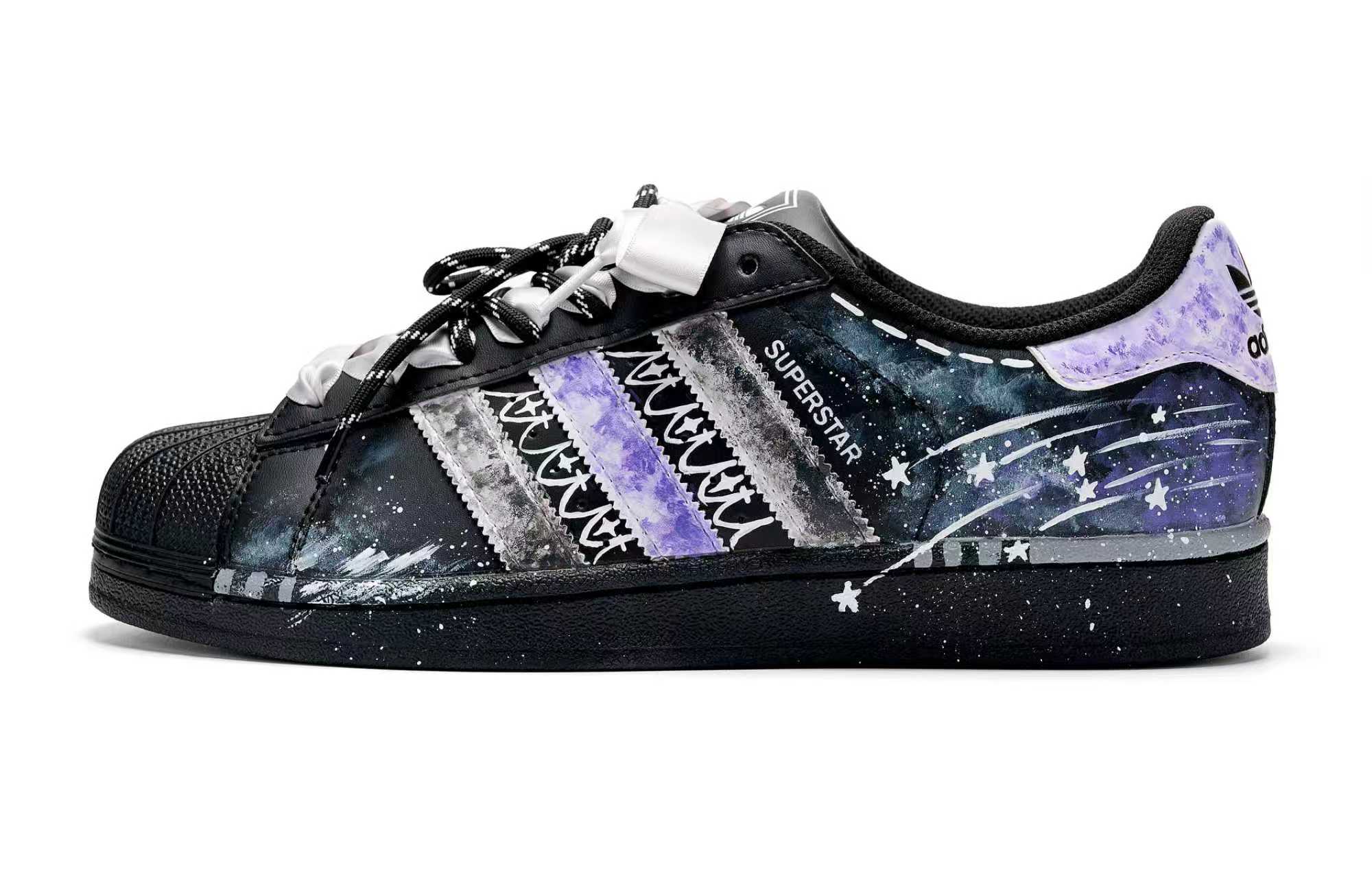 Superstar 2 Gojian Starlight Box устойчивые к истиранию низкие кроссовки для скейтборда унисекс Adidas Originals, черный — фото 3