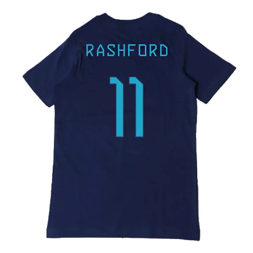 Футболка футбольная England Three Lions Rashford 11, темно-синий — фото 2