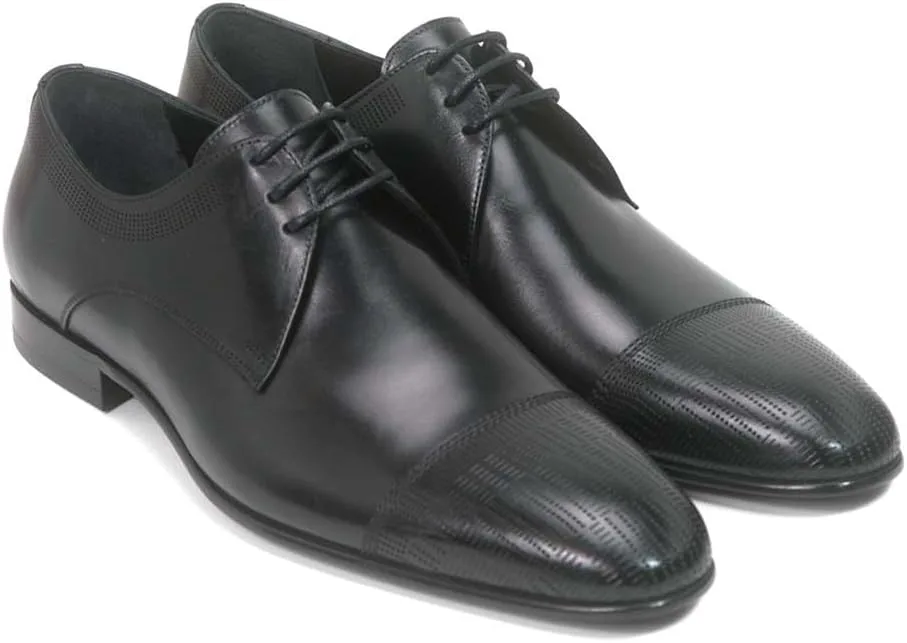 

Мужские оксфорды Golden Pass с черным носком и кожаной подошвой Generic, черный