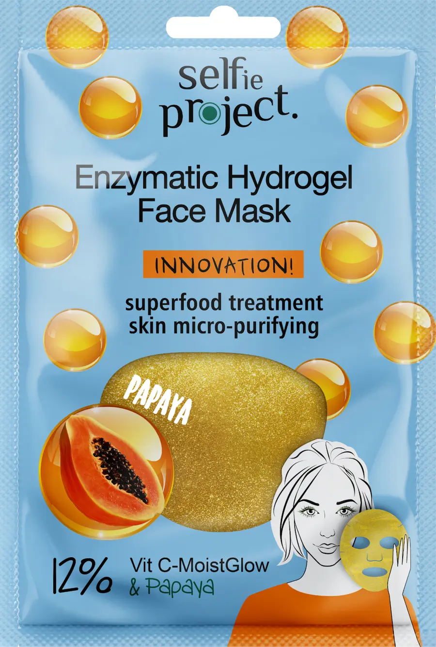 

Маска для лица Selfie Project Enzymatic Hydrogel Mask Papaya