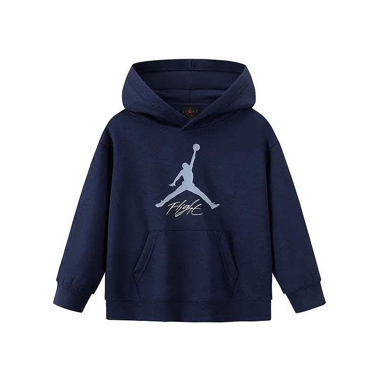 Детский худи с капюшоном Jordan, белый/черный (Fleece-Lined) — фото 3