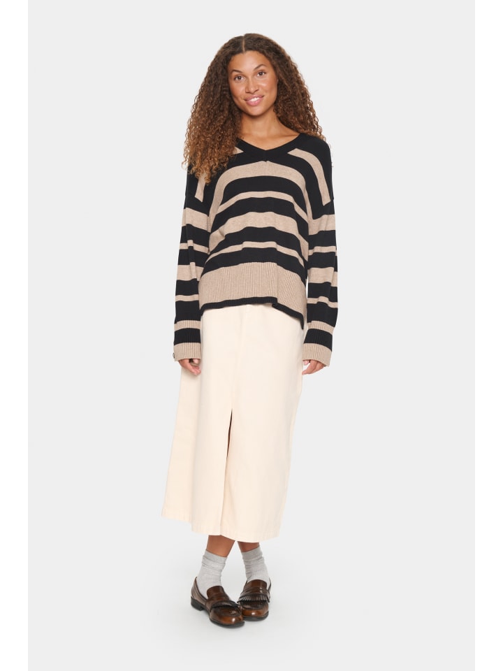 

Свободный вязаный свитер Inettesz черного цвета SAINT TROPEZ