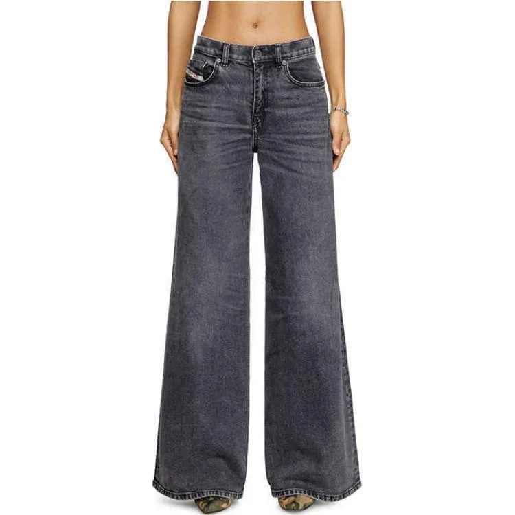 1978 D Akemi Wide Leg Jeans DIESEL, черный серый — фото 4