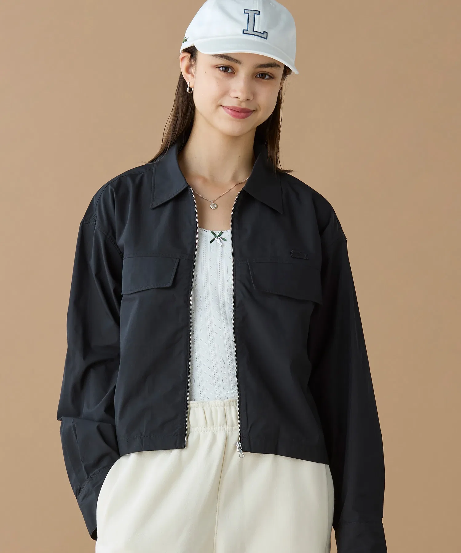 Куртка-рубашка LACOSTE, чёрная — фото 3