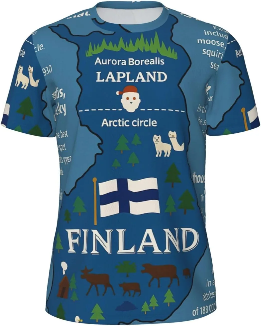 

Футболка мужская с коротким рукавом Finland Map с принтом, дышащая, для спорта и фитнеса CADREWY