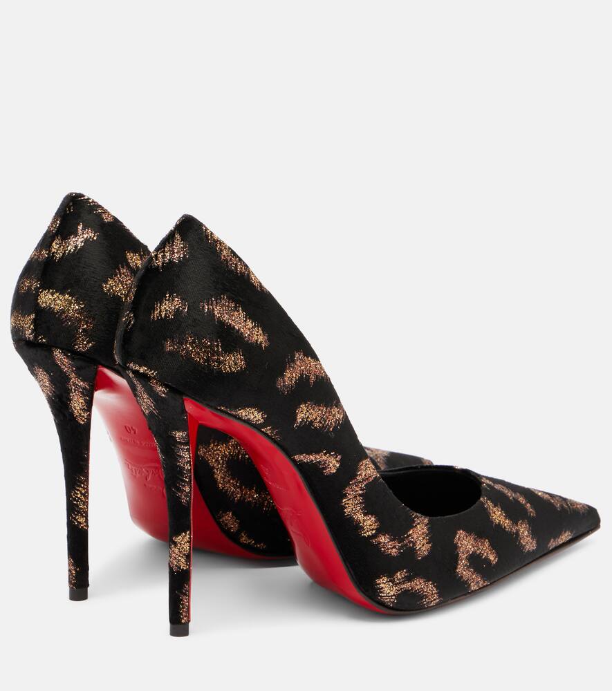 Туфли-лодочки Miss Z из бархата с леопардовым принтом Christian Louboutin, Black Copper/Lin Black — фото 2