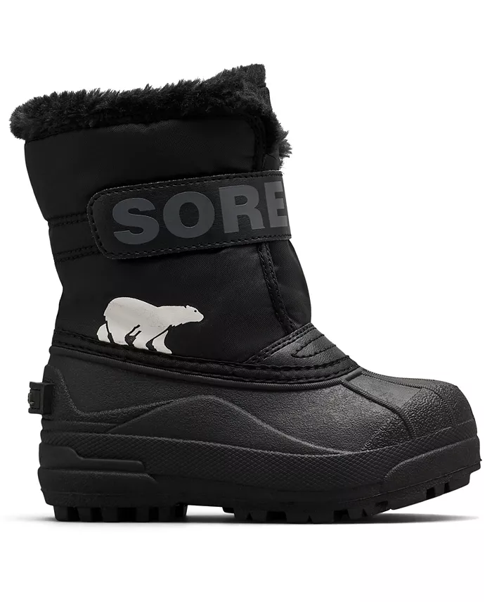 

Детские зимние ботинки Snow Commander Sorel, черный