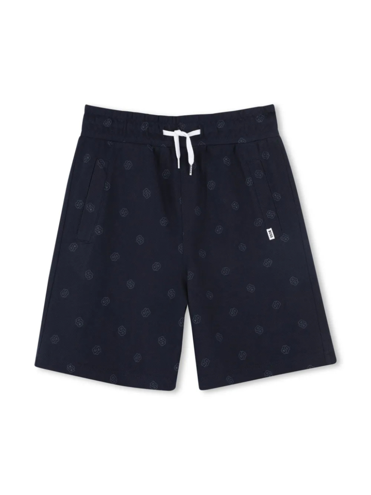 

BOSS Kidswear шорты с логотипом, синий