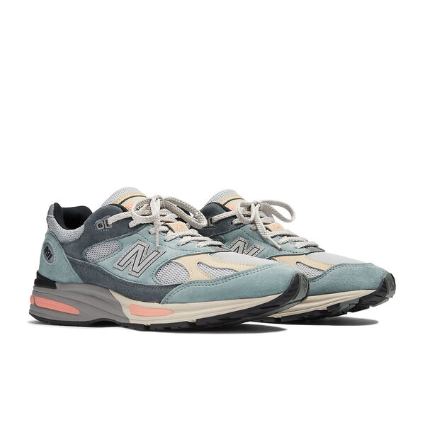 Кроссовки 991v2 сделано в Великобритании New Balance, голубой — фото 4