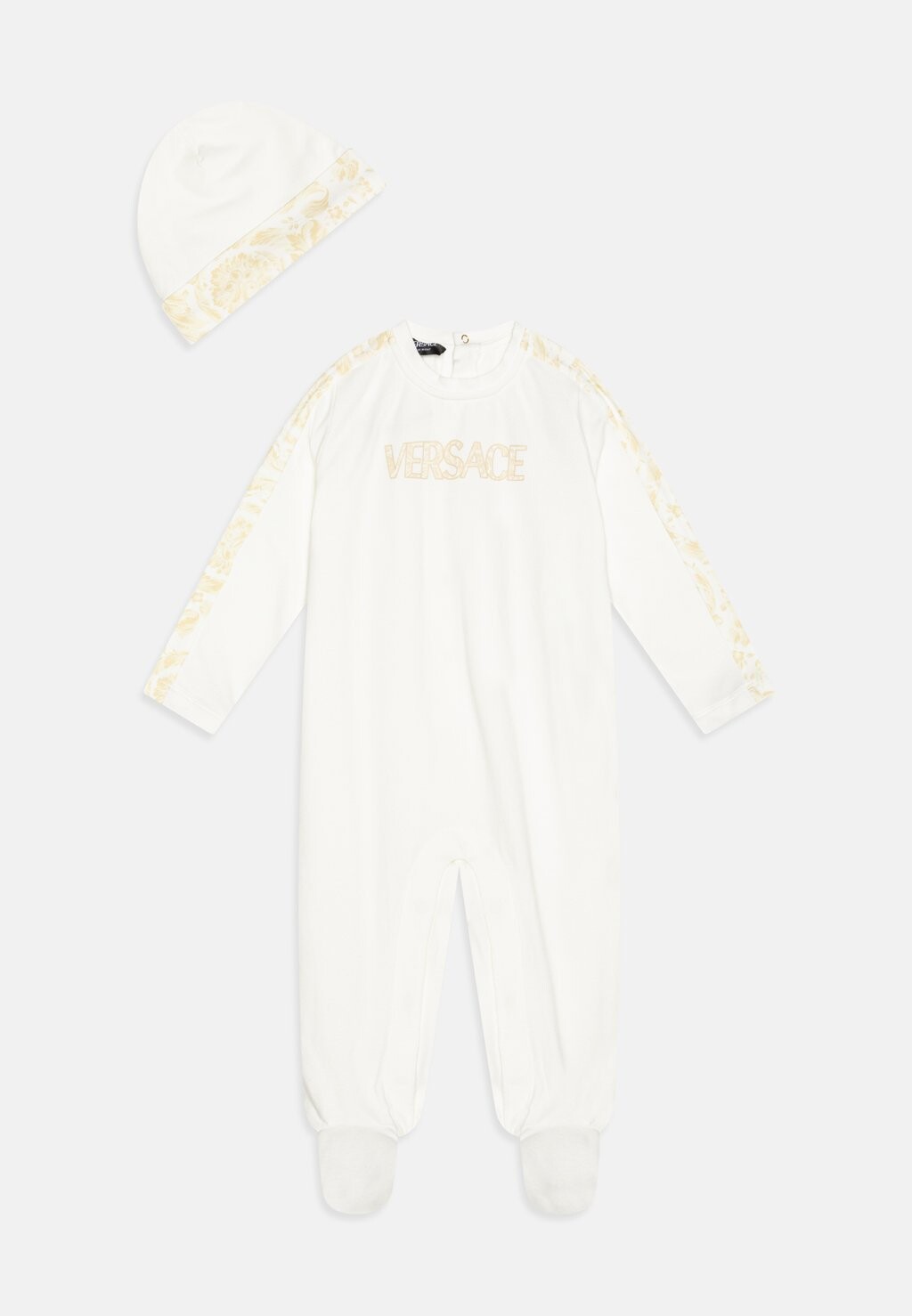 

Подарок на рождение BAROCCO KIDS LOGO PRINT UNISEX Versace, цвет bianco/beige