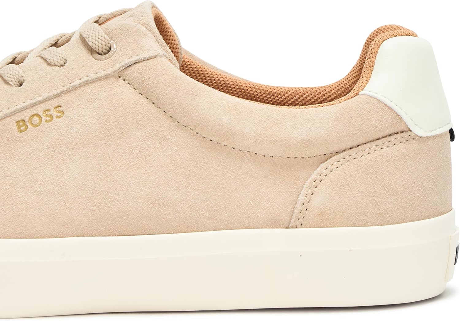 BOSS мужские кроссовки Aiden Suede Low Top, Sand Beige — фото 4