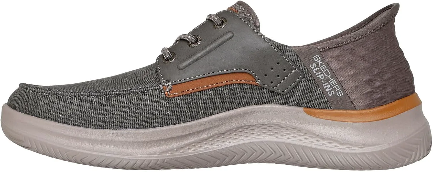 Мужские слипоны Skechers RF: Hasting - Niko с отделкой Moc Toe на шнуровке-банджи, коричневый — фото 4