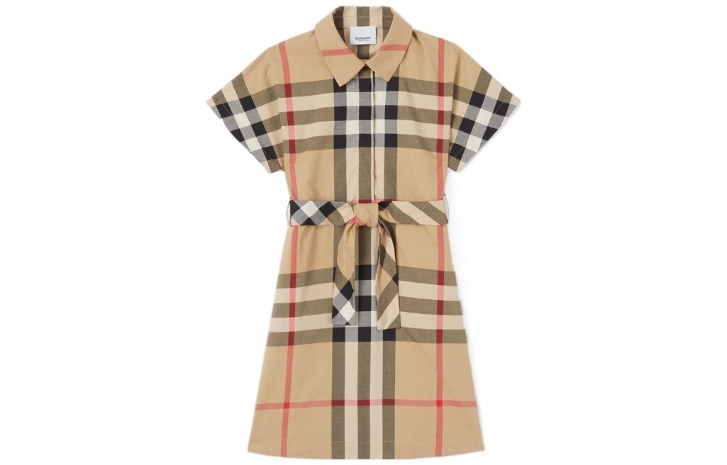 

Детское платье Burberry Kids, цвет Archive Beige