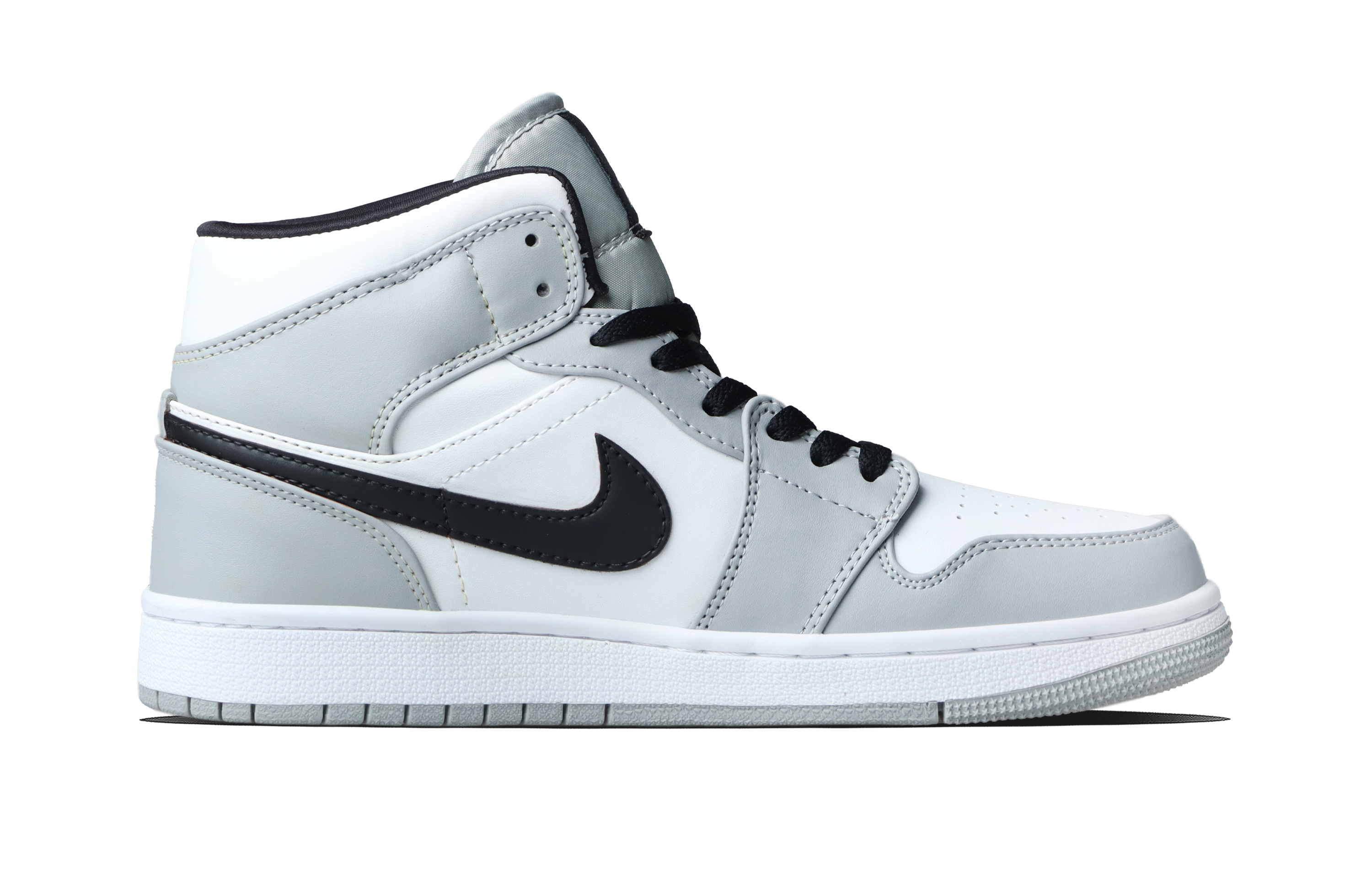 Кроссовки Air 1 Cute Bear Hook устойчивые к истиранию Mid top в винтажном стиле Unisex серые Jordan, светло- серый — фото 3