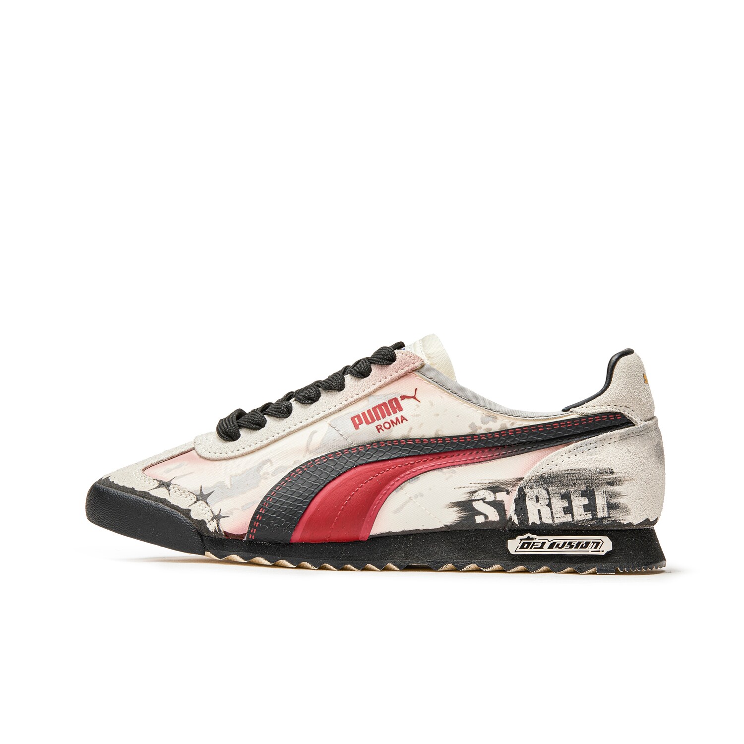 

Кроссовки Roma Og Nylon унисекс с низким верхом, белый/красный Puma