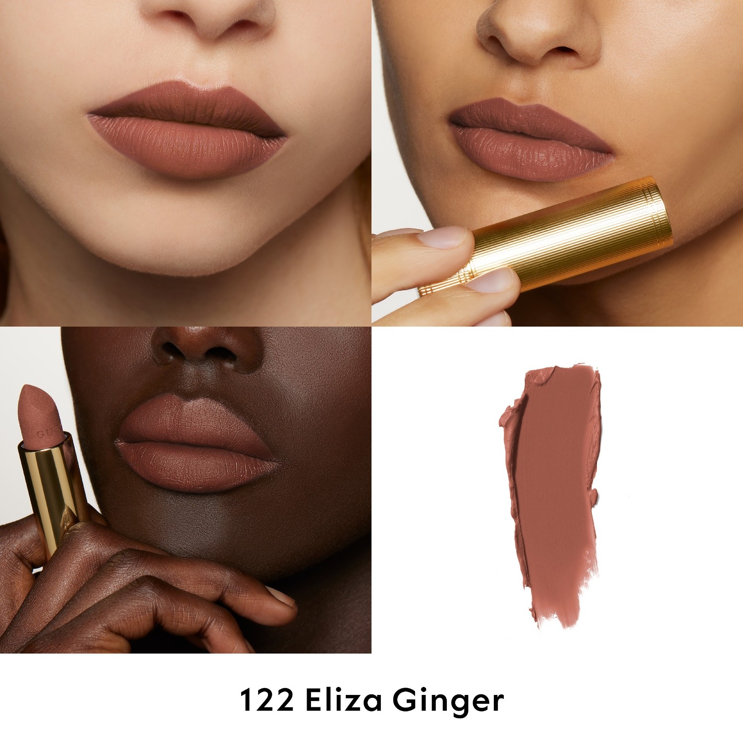 Помада для губ gucci beauty rouge à lèvres mat Gucci, 122 - eliza, вес 3.5 гр. — фото 4
