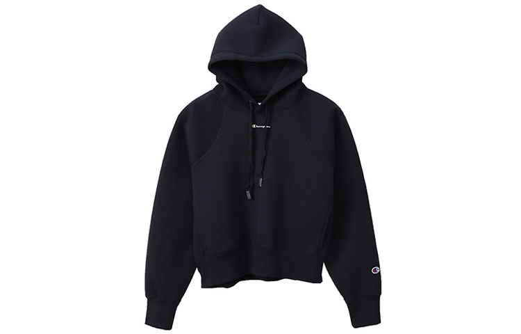 

Капюшон Свободный Классический Свитшот Японская Версия Женский Тёмно-синий Champion