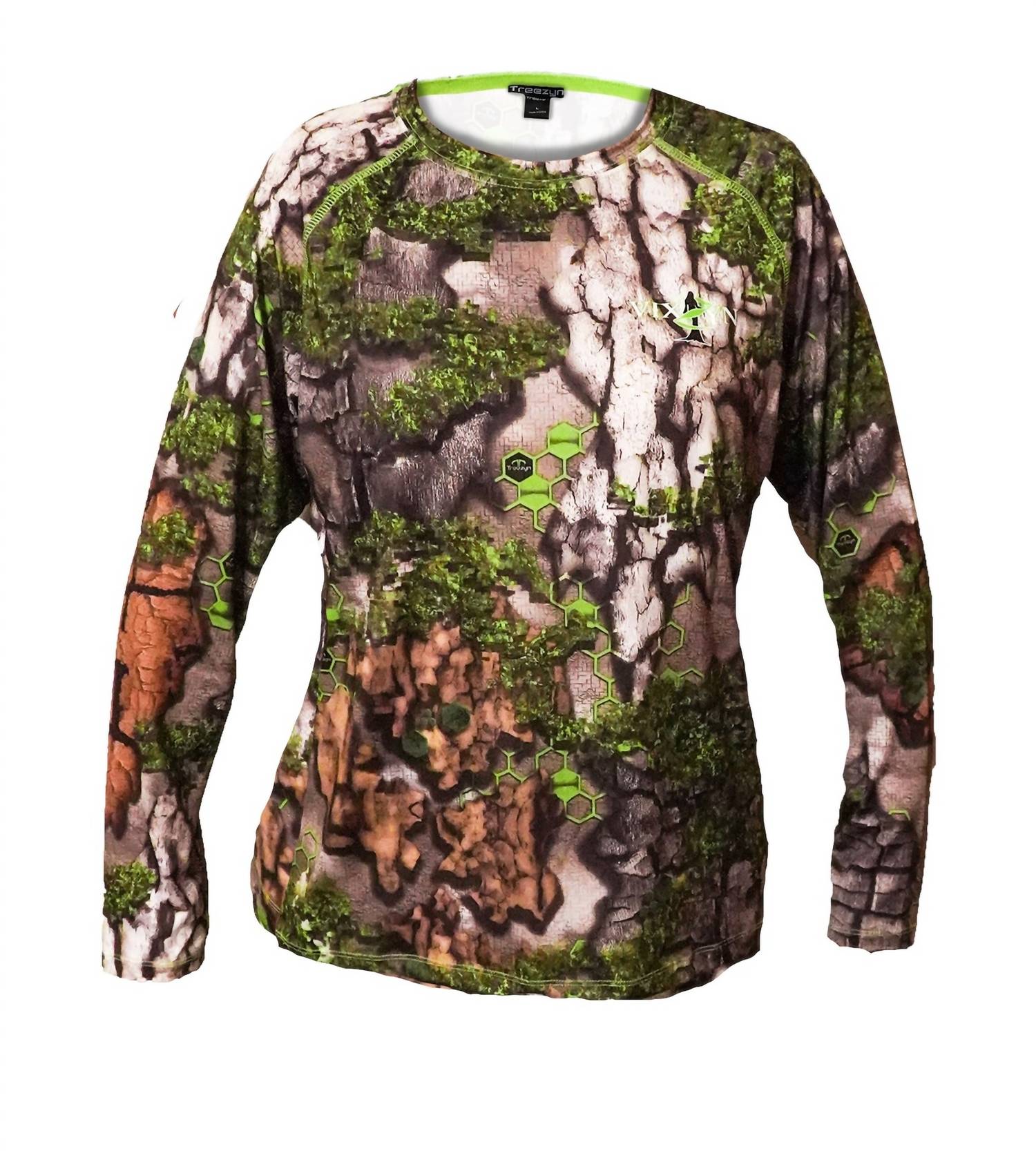 

Женская длинная футболка для раннего сезона в камуфляже Treezyn, Camo