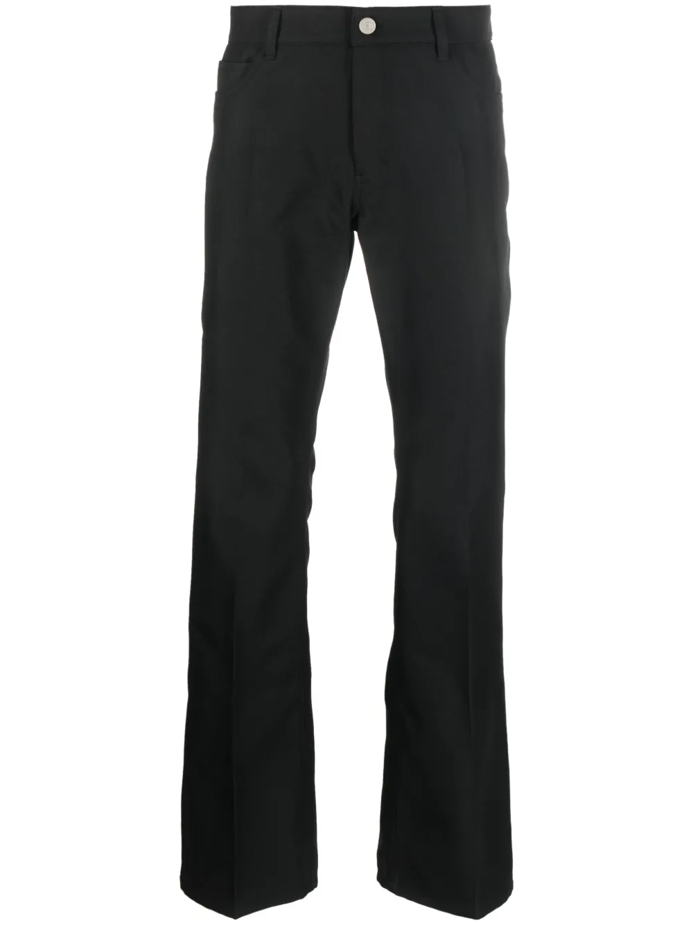 

Прямые брюки с вышитым логотипом Courrèges, черный