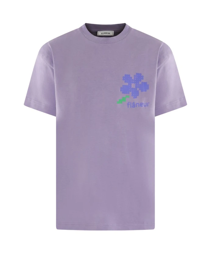 

Футболка с пиксельным цветком, фиолетовая FlãNeur, фиолетовый