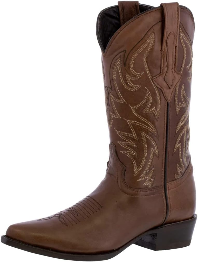 

Мужские коричневые ковбойские сапоги Texas Legacy, западный стиль, цельная кожа, носок J